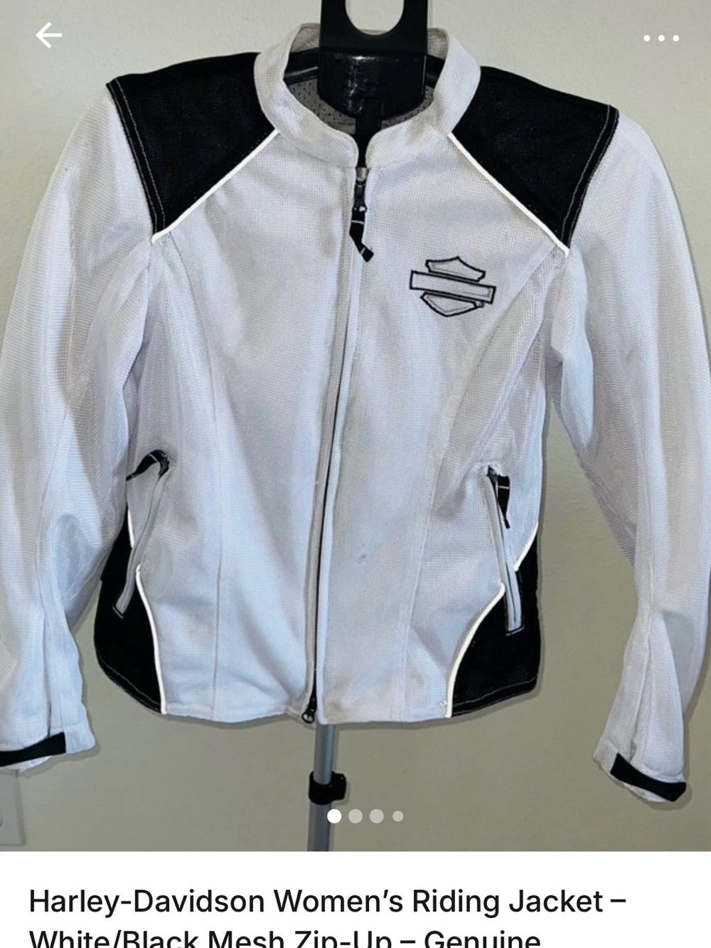 Harley-Davidson Women’s White and Black Mesh Riding Jacket